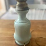 Lampe à pétrole électrifiée, bleu vert