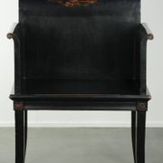 Black wooden chair / side chair from the 20th century in Asian style