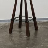 Vintage set of 3 Brutalist bar stools
