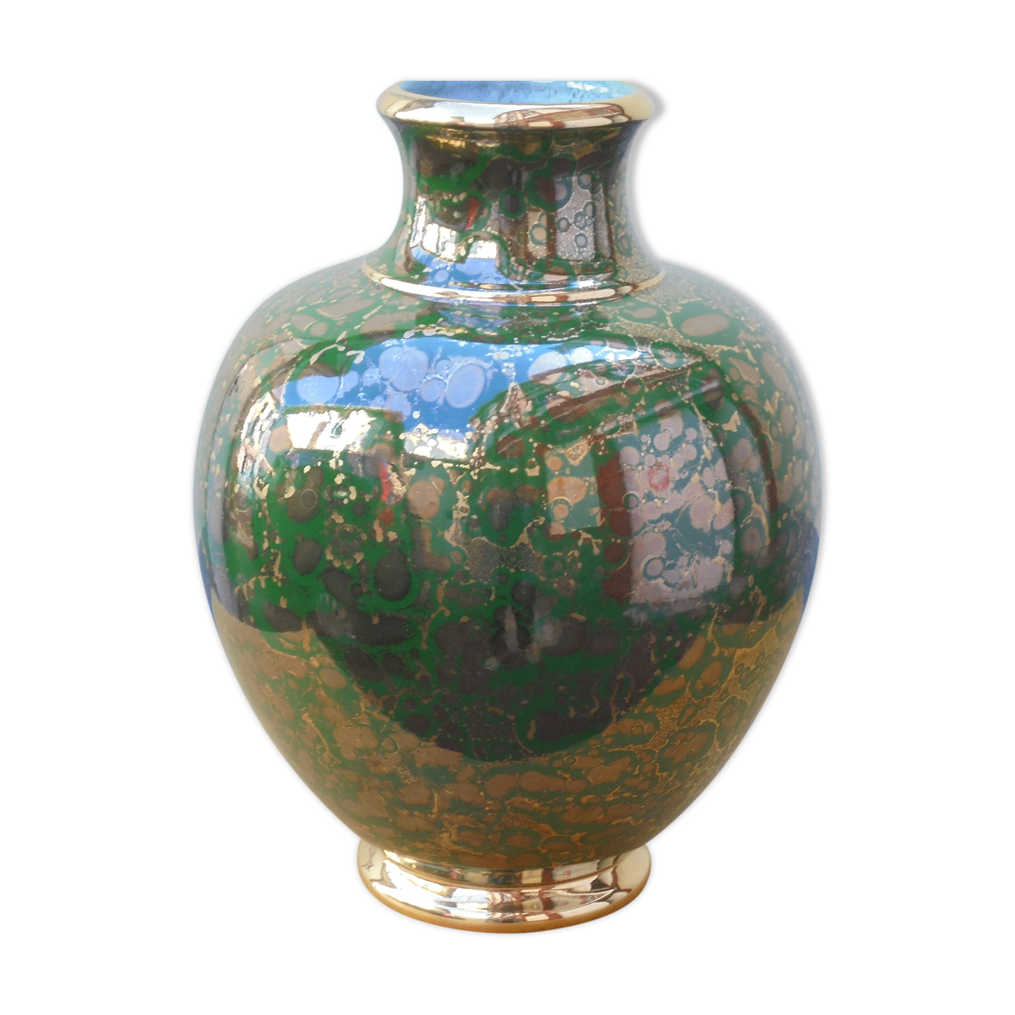 Sèvres vase of art deco style of Mazeaud and Faverot of the 50s