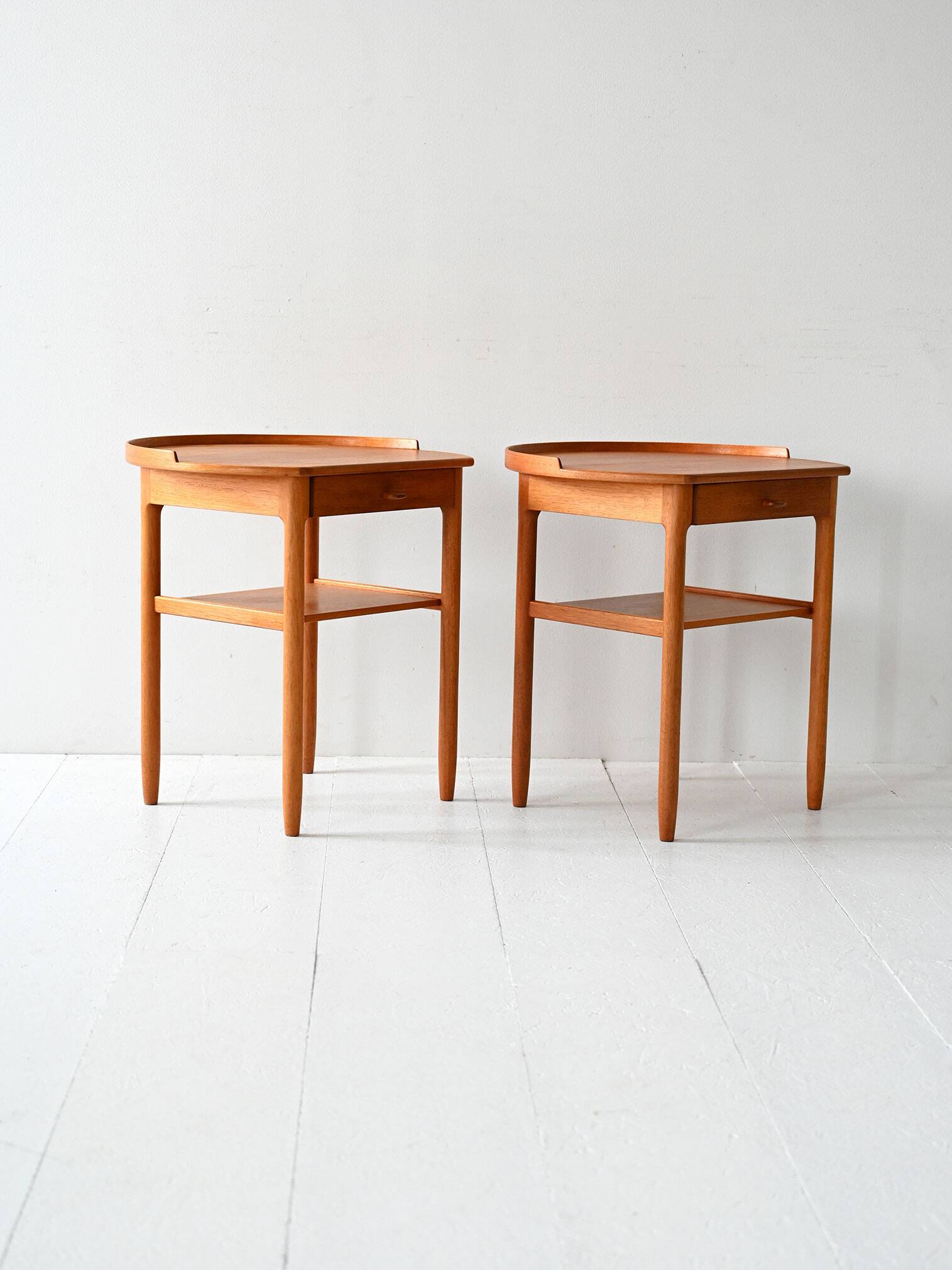 Pair of Vintage Scandinavian Teak Nightstands by Bodafors