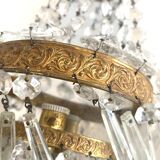 Wall lamp glass, brass, 50s