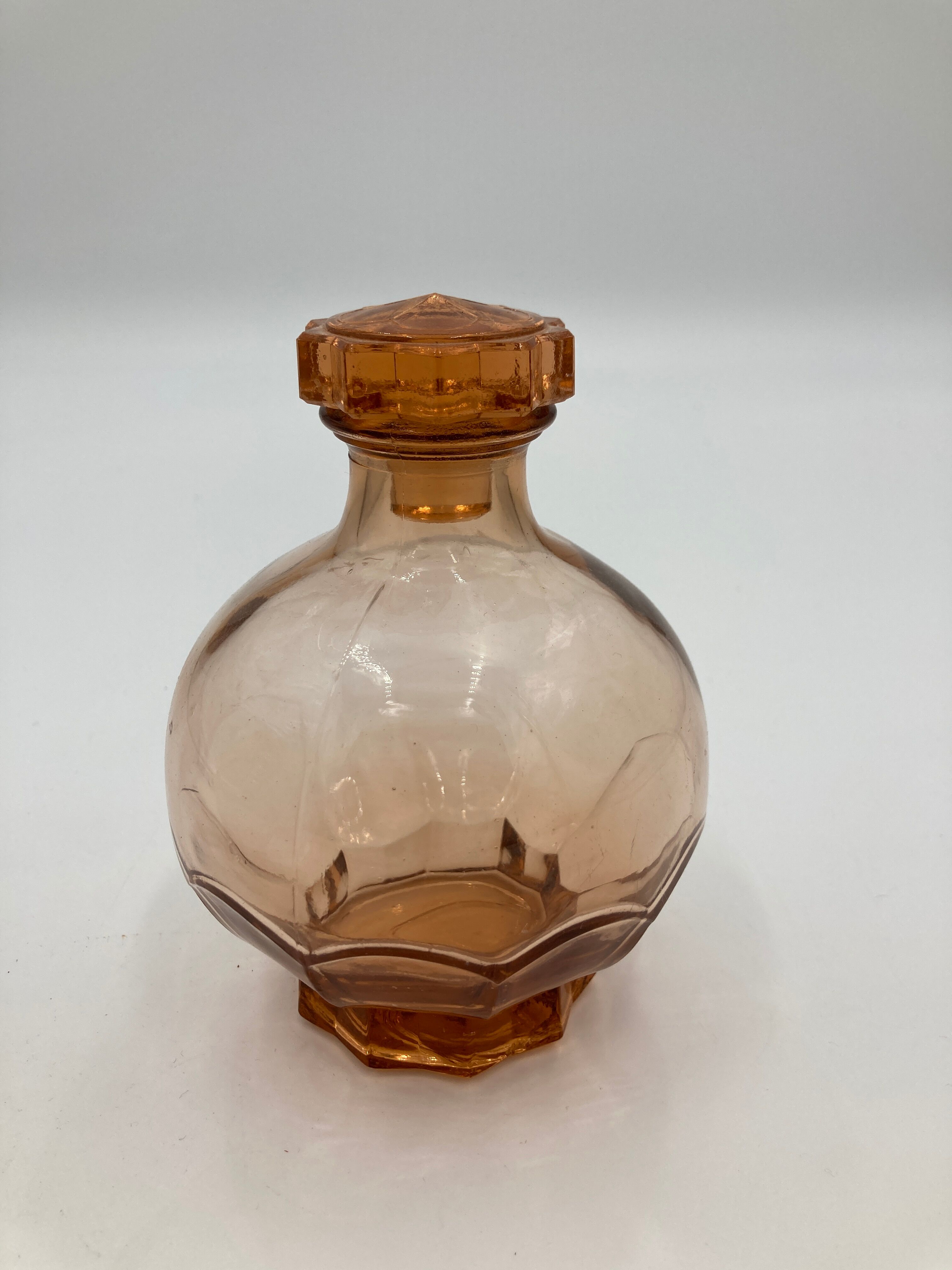 Pink glass shot decanter