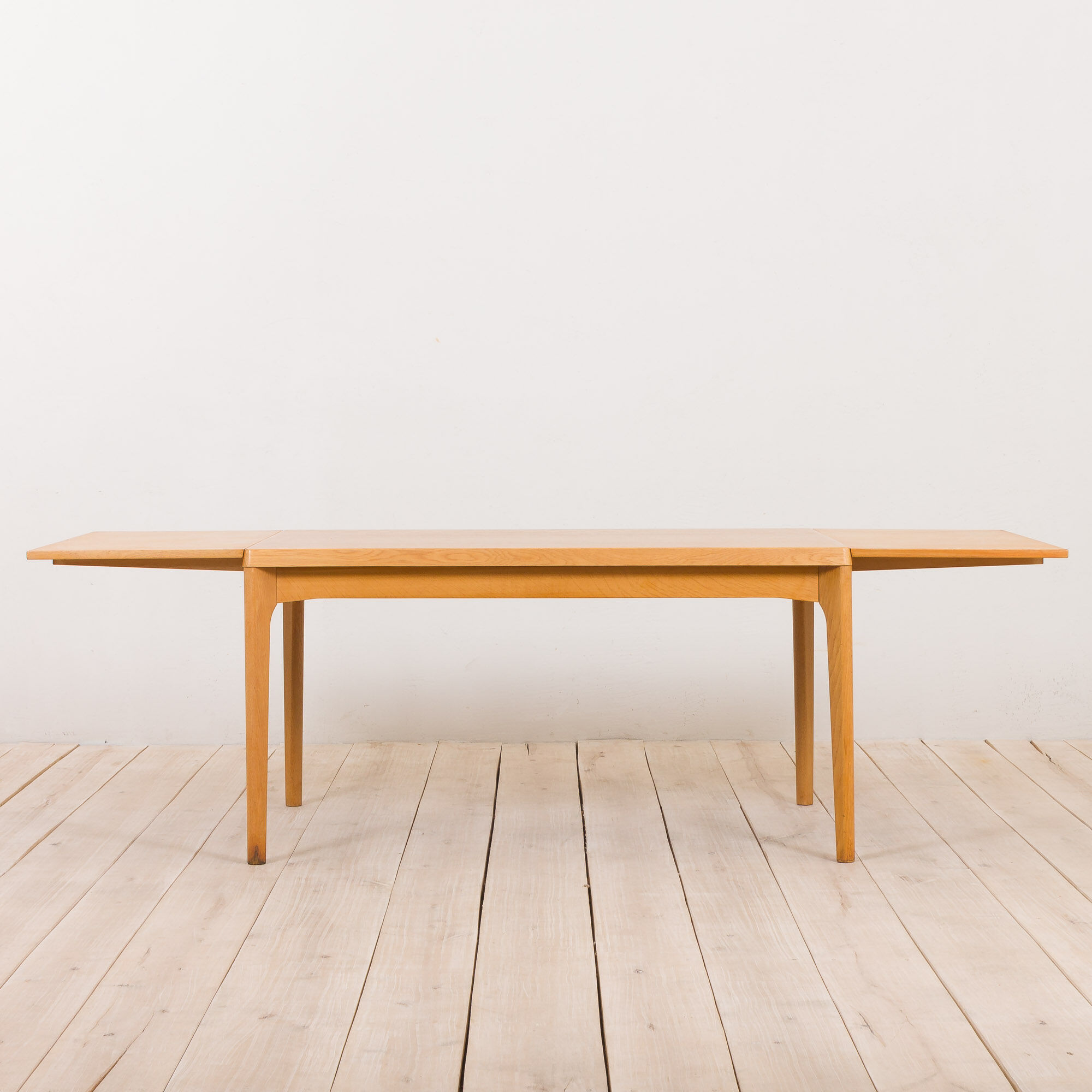 Henning Kjaernulf oak dinning extension table, rectangular, Vejle Mobelfabrik, Denmark 1960s