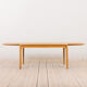 Henning Kjaernulf oak dinning extension table, rectangular, Vejle Mobelfabrik, Denmark 1960s