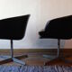Pair of Pierre Paulin leather armchairs for Artifort 60s