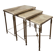 Tables gigognes en laiton et marbre, 1950