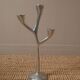 Aluminum candle holder Scandinavian design candelabra vintage silver metal candlestick three branches