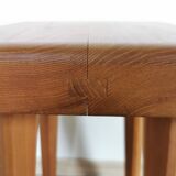 Vintage elm wood stool S01 design by Pierre Chapo 1960