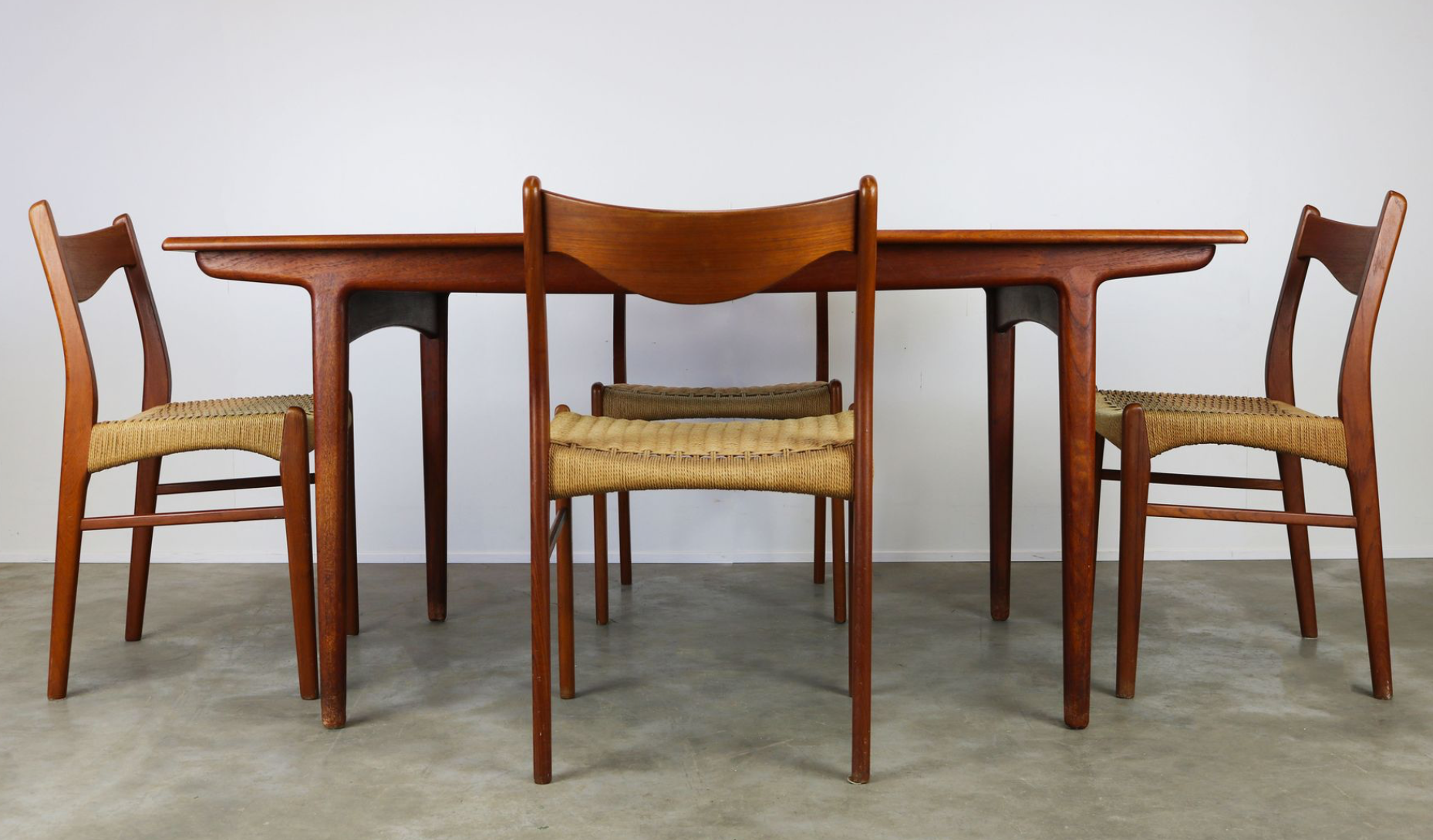 Dining Room Set by Ejner Larsen - Aksel Bender for Naestveld Mobelfabrik - Glyngore Stolefabrik Denmark 1950s