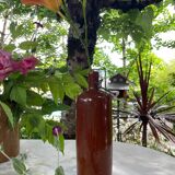 Stoneware bottle with porcelain stopper