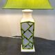 Pair of Faux Bamboo French Ceramic Table Lamps, French 1970s