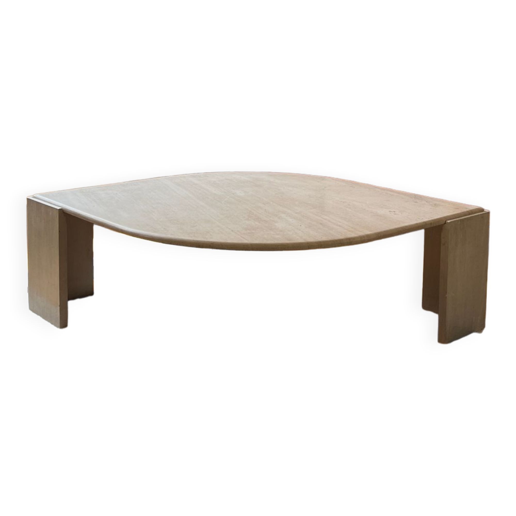 Travertine coffee table