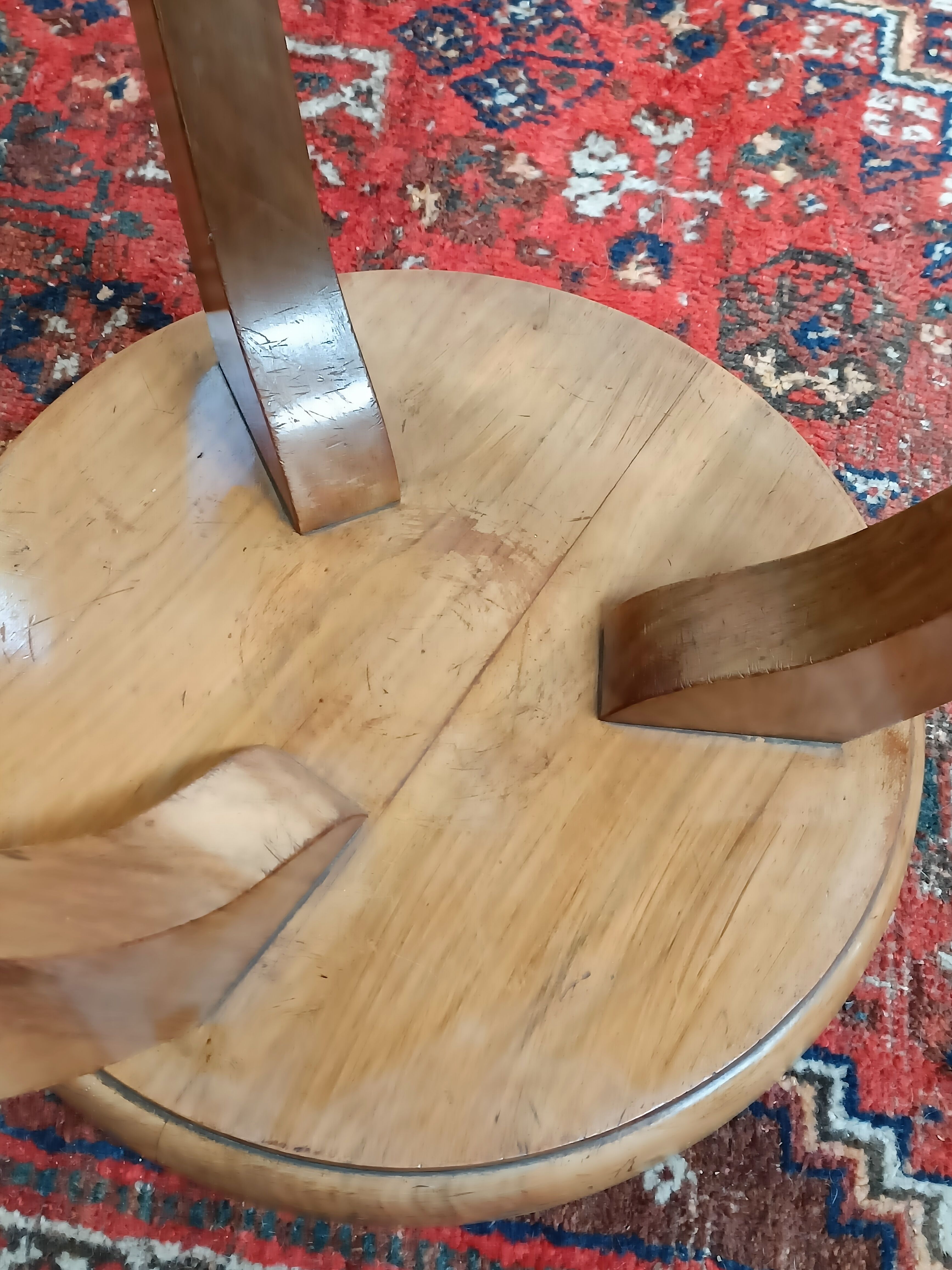 Art Deco walnut pedestal table