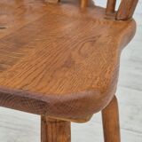 1960s, set of 4 scandinavian dining chairs in solid oak wood, original good condition.