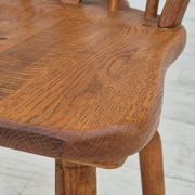 1960s, set of 4 scandinavian dining chairs in solid oak wood, original good condition.