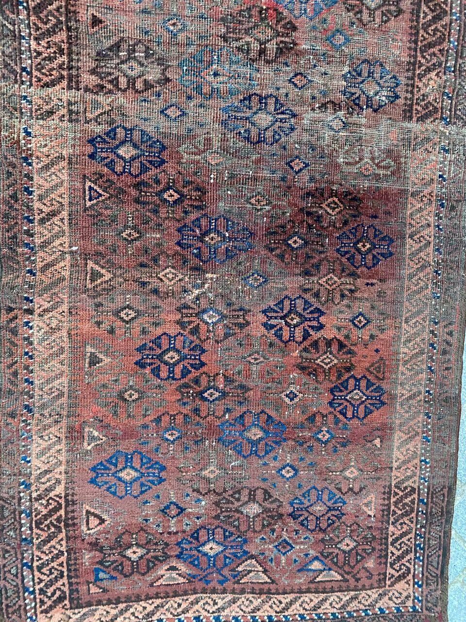 Old carpet Afghan Belutch 85x136 cm