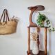 Sellette ancienne en bois - porte-plantes tripode