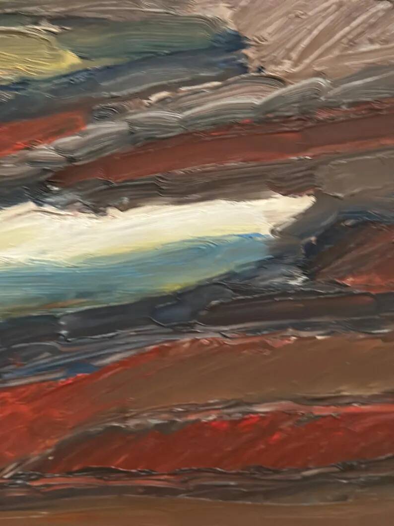 Original Swedish Oil on Panel – “Rustic Landscape” by Thage Carlson – Signed – Vintage & Framed – 72 × 61 cm (28.3" × 24")