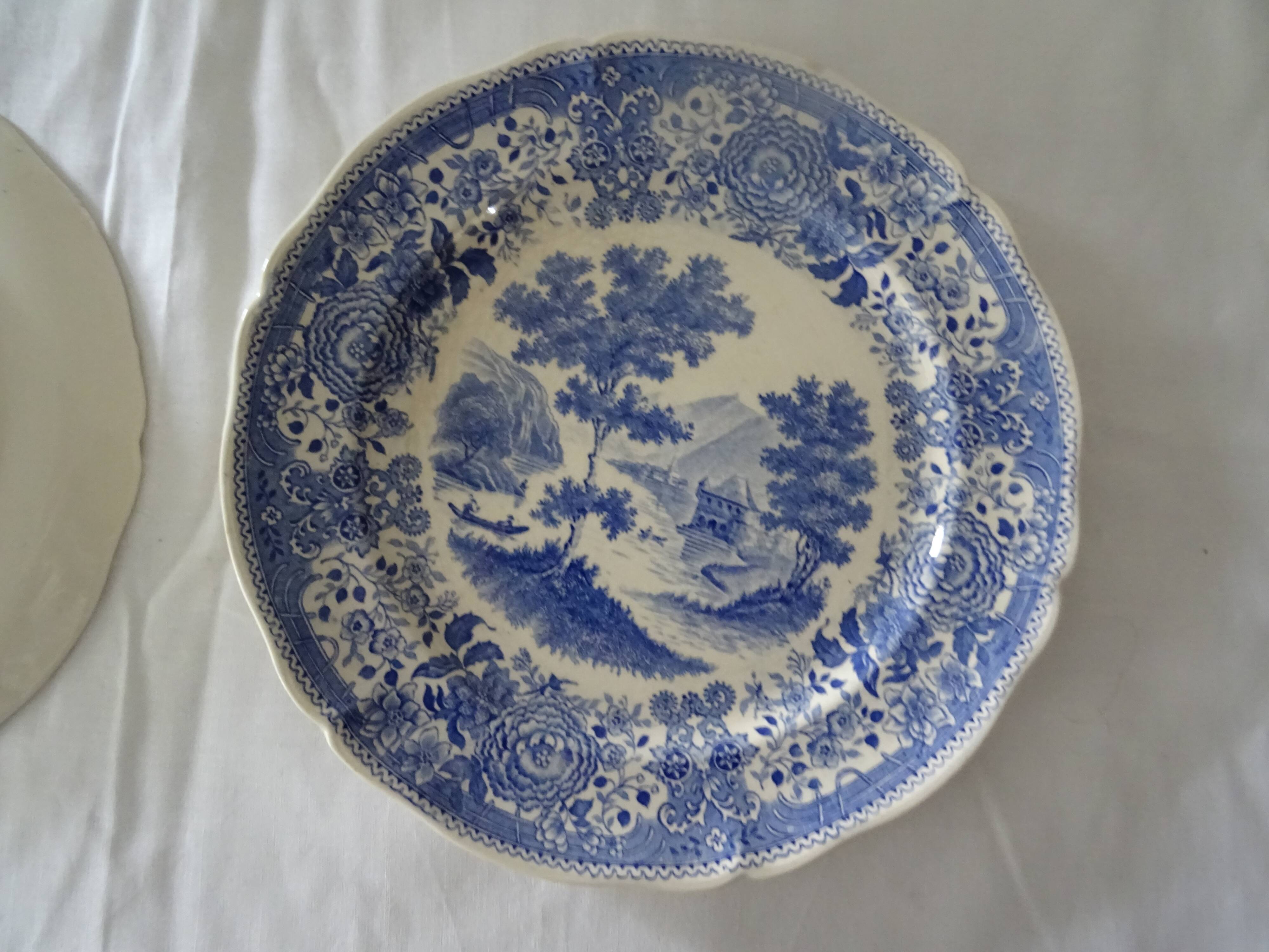 4 plates earthenware 453112 villeroy & boch burgenland blue