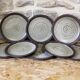 Set of 8 ceramic dessert plates from Poterie Hautes Ribes, Grasse