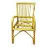 Yellow rattan children's armchair