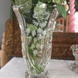 Vintage Bohemian crystal vase