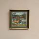 Oil on Swedish Panel - "Dock" by Dal-Edvin - Signed - Vintage and Framed - 31 × 30 cm (12.2 in × 11.8 in)