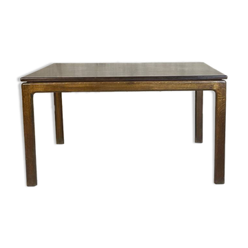 Table à manger extensible en chêne et teck, Allemagne 1960