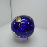 Blue parchment paper press signed 1980