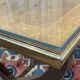 English marquetry coffee table, 1950s