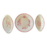 Set of three iron earth dishes