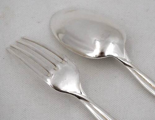 Christofle Galea, lot of 12 dessert pieces, forks, spoons, knives.