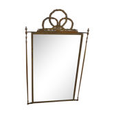 Miroir décoratif en fer forgé trumeau Art Déco - 94x55cm