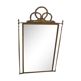 Miroir décoratif en fer forgé trumeau Art Déco - 94x55cm