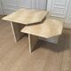Travertine nesting tables, Italy, 1980s