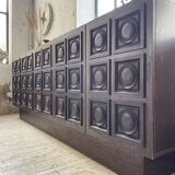 Brutalist sideboard attributed to De Coene, 1970s