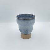 Vase en grès émaillé bleu