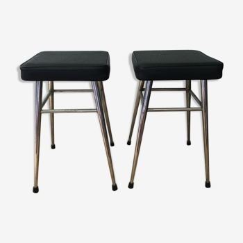 2 stools minimalist in leatherette