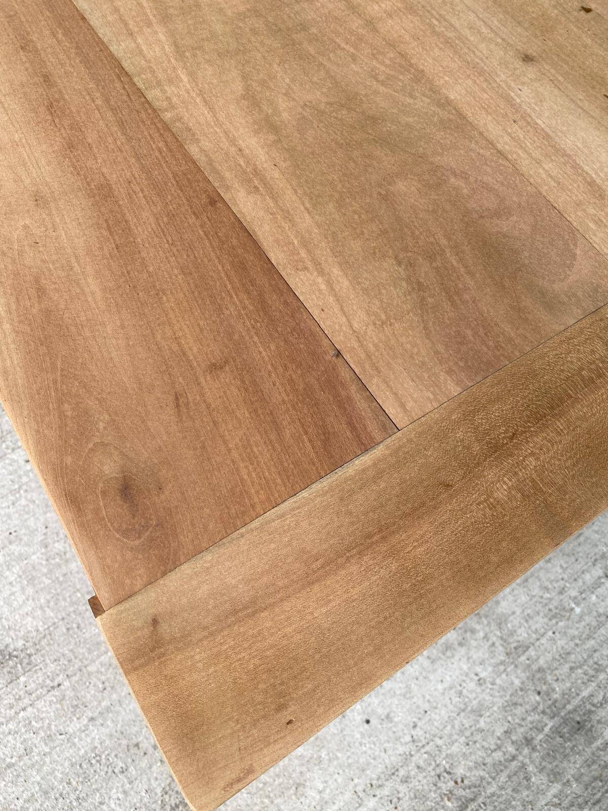 Louis XV extendable dining table from the 18th century, renovated in solid oak, 315cm