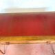Louis XVI-style flat desk Merisier Red leather top 20th century