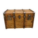 Former large wooden and iron trunk