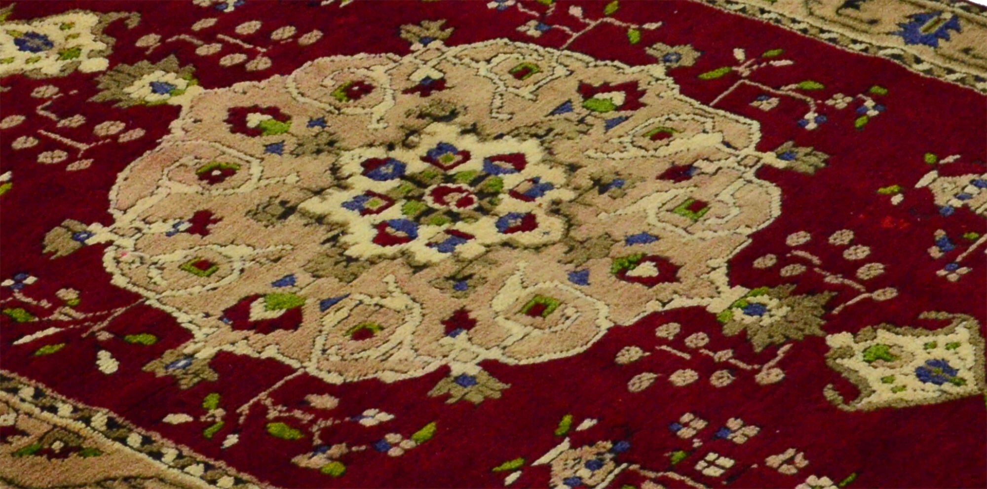 Anatolian handmade vintage rug 244 cm x 145 cm