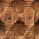 Traditional Indian door from Rajasthan made of solid wood