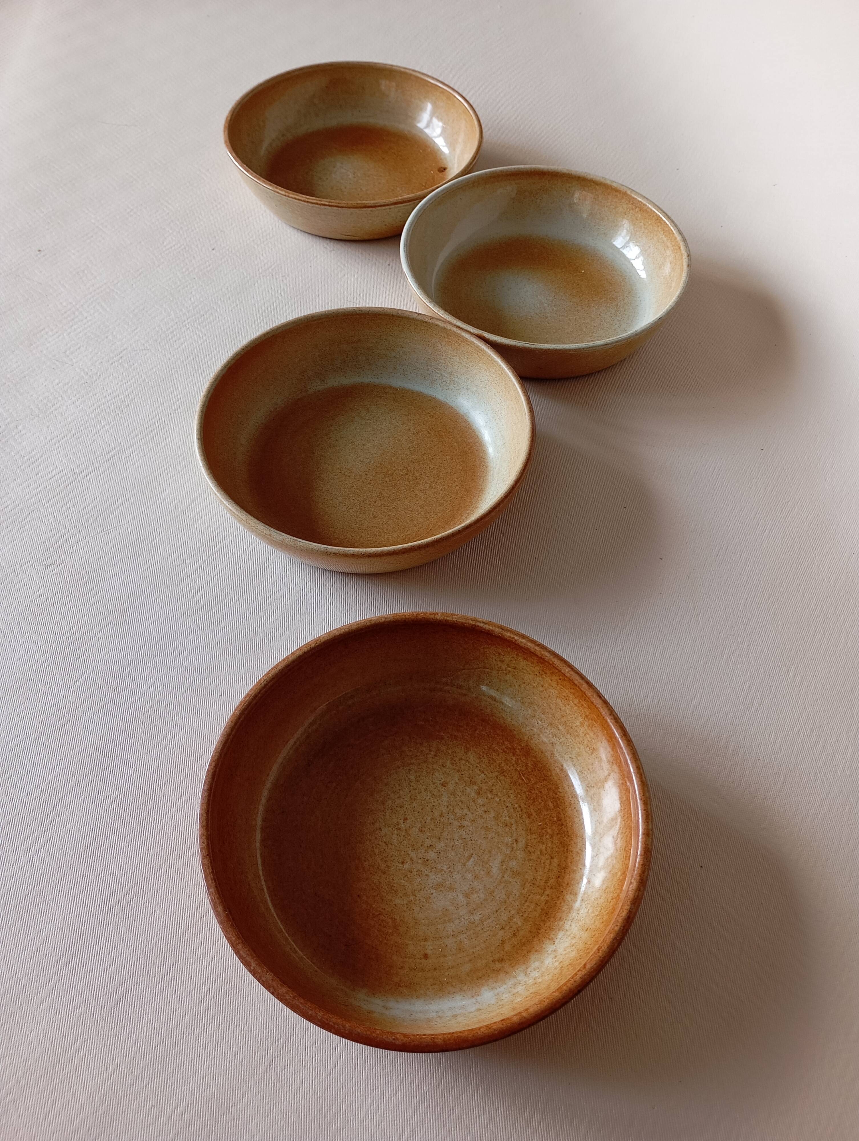 4 Montgolfier stoneware calotte plates