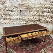 Flat desk double faces of minister mahogany style Louis XVI XIX th century