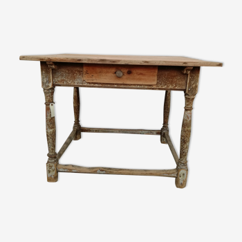 Square farmhouse table, vintage