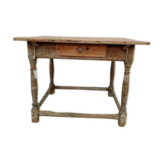 Square farmhouse table, vintage