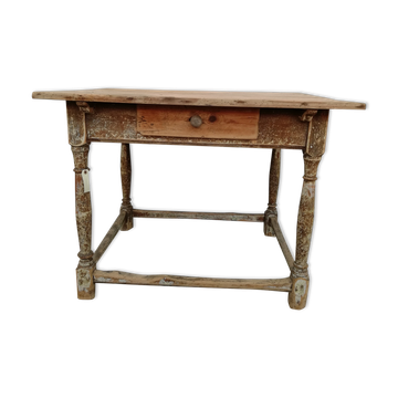 Table de ferme carrée, vintage
