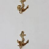 Pair of vintage Swedish brass wall lights